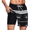 outfit spring Costume da Bagno Uomo, 2 in 1 Pantaloncini da Bagno Compressione Fodera in Rete, Calzoncini da Spiaggia Asciugatura Rapida Traspirante con Tasche e Coulisse Pantalone Corto Mare Surf