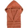 TRAMAS+ Accappatoio da Bagno 100% Cotone Uomo e Donna, 450g, Cappuccio, Cintura Regolabile, 2 Tasche, Alta Assorbenza, Morbido e Confortevole, Certificato OEKO-TEX - L, Rame