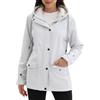 chiguomaoyi Donne Outdoor Giacche impermeabili Softshell Giacca con cappuccio Windbreak Raincoat per l'autunno inverno