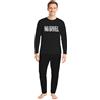 United Labels Marvel - Pigiama da uomo, a maniche lunghe, con pantaloni, colore: nero, Nero, XL