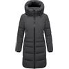 Navahoo Cappotto lungo invernale da donna, caldo trapuntato con colletto alto e mezza fodera interna in pile, nebbia di luna XIV XS-4XL, grigio, M