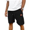 TARAINYA Velluto a Coste Pantaloncini Uomo Cotone Estivi con Coulisse | 65%cotone 35%poliestere,pantaloni corti uomo,spiaggia,casual,regular fit,elasticizzato,elastico in vita con cordino