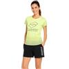 LOTTO homewear Completo Donna Estivo Cotone T-Shirt + Pantaloncino, Leggero e Traspirante, Pigiama Sportivo Corto (IT, Testo, M, Regular, Regular, Lime 227)