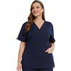 JONATHAN UNIFORM Casacca Sanitaria Donna 3 Tasche Tessuto Leggero | OSS Divisa Sanitaria Donna Manica Corta, Casacca Medico per Medici Infermiere Dentista Sala Operatoria Ospedale