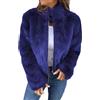 Onsoyours Cappotto in Pelliccia Sintetica da Donna Invernali Maniche Lunghe Giacche Giacca Faux Pelliccia Ecologica Giubbotto Calda Spessa Parka Capispalla Cardigan A Blu S