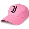 JUVENTUS Cappello Ufficiale Baseball Ufficiale Rosa con Logo Nero, Cappello Sportivo in Cotone con Visiera Curva - 100% Cotone - 2024012