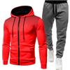 MJGkhiy Tuta Uomo Completa Invernale Felpa Con Cappuccio Due Pezzi Felpe Giacca Zip e Pantaloni Tuta Set Tracksuit Tute da Ginnastica Abbigliamento Sportiva Tuta Felpata Complete Offerte Completo