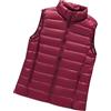 HAXNOHEY Gilet Piumino Donna Leggero Gilet Imbottito Donna Giubbotto Smanicato Donna Gilet Trapuntato Donna Giubbino Giacchetto Giacca Smanicato Donna Invernale Piumini Gilet Senza Maniche Donna Rosso 3XL