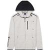 Champion Legacy X-Pro Interlock Full Zip Felpa con cappuccio, Uomo, Grigio Melange/Nero, L