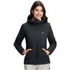 Pioneer Camp Giacca invernale da donna - Giacca isolante ultraleggera Primaloft con cappuccio, impermeabile e traspirante, calda giacca outdoor per autunno e inverno, Nero , S