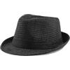 MESU Fedoras Trilby Cappelli Jazz Cappello a Bombetta Panama Cappello per Uomo Donna, Nero , Taglia unica