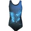Aquarti Costume Piscina Bambina Intero con Stampa - Resistente, Confortevole e alla Moda, Farfalla Blu/Nero, 158