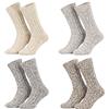 Piarini - 4 paia di calde calze norvegesi - unisex - diversi colori