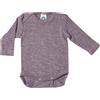 Cosilana Body neonato manica lunga - seta/lana/cotone 86/92 tinta unita prugna 23