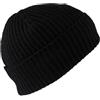 ENEA CASHMERE Berretto a Coste 100% Lana Merinos Extrafine, Made in Italy, Cappello Invernale Unisex, Taglia Unica (IT, Testo, Taglia Unica, Nero)