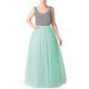 Generic Gonna lunga da donna, in tulle, gonna in tulle, per carnevale, carnevale, elegante tutù in tulle, sottogonna