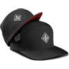 Soulbuddy - Set di 2 Cappellini da Basecap Coordinati papà e Figlio - Berretti Traspiranti Uomo e Bambino - Look Mini Me Famiglia - Idea Regalo Originale (IT, Testo, L, Nero Rosso)