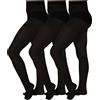 Aurellie Collant da scuola opachi, tinta unita, 20, 60, 80, 100 denari, 9-16 anni, confezione da 3, 60 DEN - NERO, 11-12 Years