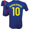 Generico Maglia Ronaldinho 10 Home Replica Prodotto Ufficiale Barca Autorizzato Taglie da Adulto Bambino (IT, Testo, M)