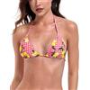 RELLECIGA Costume Donna Reggiseno Bikini Top Classico a Triangolo Lemon M