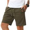 Suwangi Pantaloncini Uomo Casual Shorts Joggers Estivi con Tasche Zip