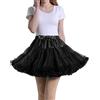 Tmade - Sottogonna da donna, in tulle, per feste e cosplay, a più strati, lunghezza 40 cm, vita 56-100 cm Nero Taglia unica