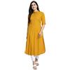 Vastraghar kurtis per donne Tunica indiana Tops Abiti Camicia a maniche lunghe Kurtas per donne per abbigliamento da festa, giallo senape, Large