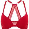 DOBREVA Donna Reggiseno Push Up Apertura Frontale Rossetto Rosso 4D