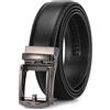 GAEKEAO Cintura Uomo Pelle, Cintura Senza Buchi con Fibbia Automatica, Belt 35mm per Vestiti e Tempo Libero, Regalo per gli Uomini