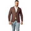 CLASSE77 Blazer in Cotone, Giacca Jacket da Uomo Slim Fit - Punto Cucitura Chicco di Riso - Artigianale, Made in Italy - Casual, Classica Sportiva