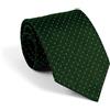 Remo Sartori - Cravatta in Pura Seta Fantasia Pois Multicolor, Made in Italy, Uomo (Verde)