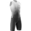 VOXCAUTQ Tuta Triathlon Uomo Senza Maniche con Fondello Sottile e 3 Tasche