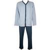RAGNO Pigiama Uomo Aperto Davanti Maglia Manica Lunga con Tasche Pantalone Lungo Articolo U803N6, A25F Fant.Lavender Lustre, Taglia 58
