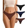 SHARICCA Mutande Ciclo Mestruale Donna Mestruali Perizoma Senza Cuciture Mutande Assorbenti Mestruali Lavabili Donna Intimo Protettive (3 Pack06-Multicolore, XL)