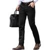 Oanviso Pantaloni da Uomo Business Pantalone da Abito Velluto a Coste Elasticizzati Pantaloni da Lavoro Taglio Classico Elegante Pantaloni Autunno Casual Pantaloni Jogging Slim Fit Caldo A Nero L