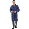 Viterbo Biancheria Giacca Da Camera Uomo In Morbido Pile Invernale LMW00007 (Blu Indigo, XL)