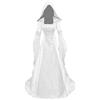 pvucpot Costume Da Dama Dell'800Vestito Halloween Donna Vestito Da Strega Vintage, Costume Da Vampiro Costume Rinascimentale Da Donna Natalizio Da Donna Abito Da Sera Stampato