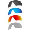 EZReplace Lenti di ricambio per occhiali da sole Oakley Si Ballistic M Frame 2.0 (lenti polarizzate), Nero carbone + blu ghiaccio + rosso fuoco + argento metallico, Taglia unica
