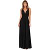 Millya UK Milla Donna Vestito da Damigella d'Onore Transformer Infinity Maxi Multi-Way Wrap Bandage Vestito Formale, Nero , 46-50