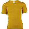 Engel, T-Shirt Bambini, 70% Lana Biologica, 30% Seta (6 Anni, Zafferano)