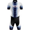 VOXCAUTQ Tuta da Triathlon a Maniche Corte da Uomo,Maglia da ciclismo da uomo manica corta Estivo Set,Body Ciclismo Uomo with Gel Pad per Nuoto/Corsa/Ciclismo