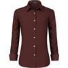 Stamain Camicia Donna Manica Lunga No Stiro Blusa Elegante Regular Fit Camicetta Classica per Ufficio Lavoro Cerimonia vestibilità Comoda