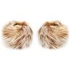 Futrzane Classic Polsini - Manicotti Pelliccia Sintetica Donna - Copripolso Pelo (Marrone Claro Classic)
