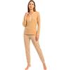 de fonseca Pigiama Donna Cotone Leggero 100% - Ideale per Primavera e Mezze Stagioni - Completo di Maglia con Bottoni Pantalone (IT, Testo, S, Regular, Regular, Modello 4)