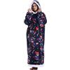 JOREAY Coperta con cappuccio extra lunga oversize da donna, coperta indossabile in pile, soffice felpa gigante con cappuccio per adolescenti, Cane barboncino, Oversized