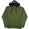 Coveri Felpa Uomo Aperta con Cappuccio Tasche Cerniera Zip Leggera Primaverile Garzata (XL - Militare)