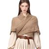 CAMDOM Sciarpa Invernale da Donna Calda Medievale Vintage Lavorata a Maglia Accogliente Scialle Avvolgente Regalo per la Festa della Mamma Maglione Sciarpe Triangolari Mantello