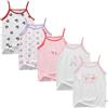 Boletochic Canottiere in Cotone per Bambine dai 2-8 Anni, Confezione da 5, Super Morbide E Traspiranti.