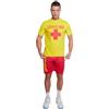 WickedFun Costume da bagnino da uomo da spiaggia, top e pantaloncini, salvagente, costume divertente (XL)