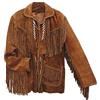STARS & STRIPES CODI, giacca in pelle, da uomo, cowboy country, stile occidentale, colore marrone